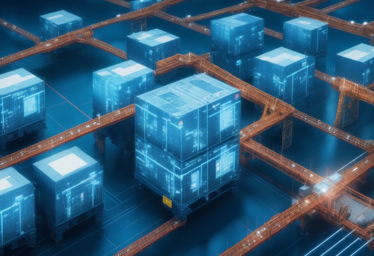 DreamShaper_v7_BLockchain_in_the_supply_chain_management_digit_1